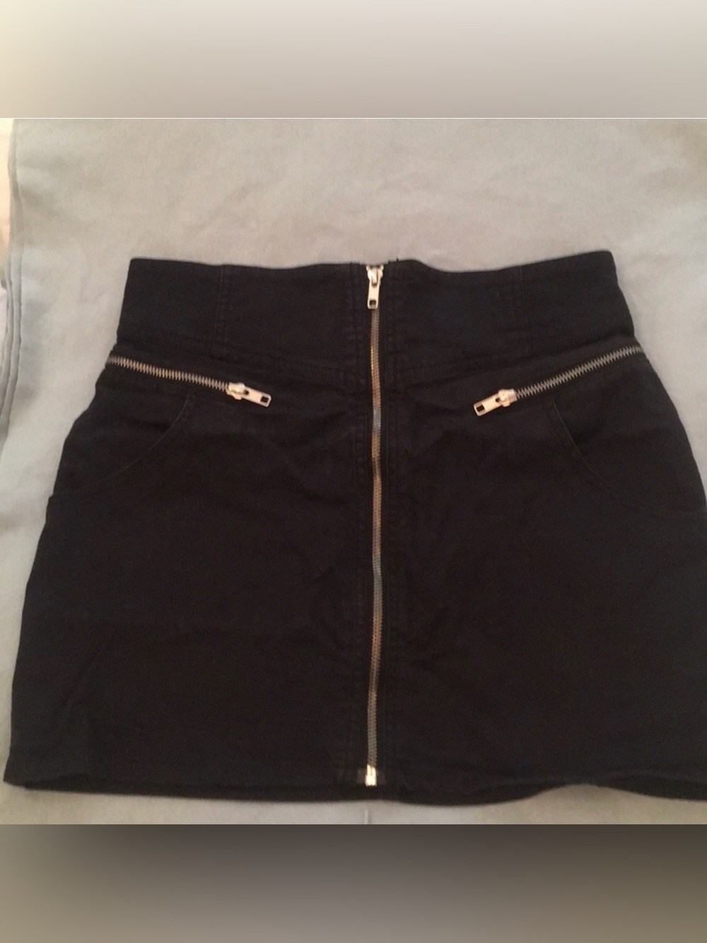 H&M Black Zip Mini Skirt